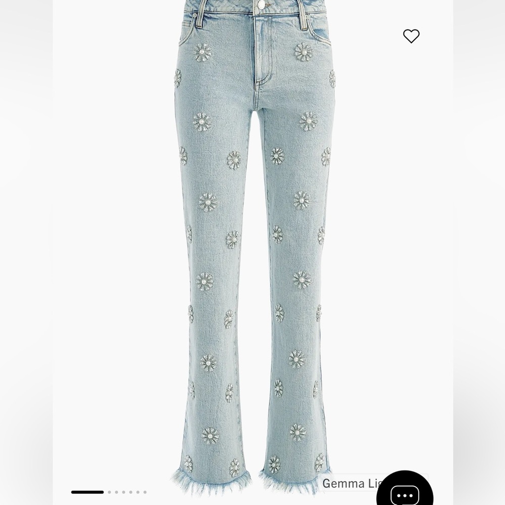 ALICE + OLIVIA 
Roxy Embellished Straight Leg Jeans - Picture 9 of 9